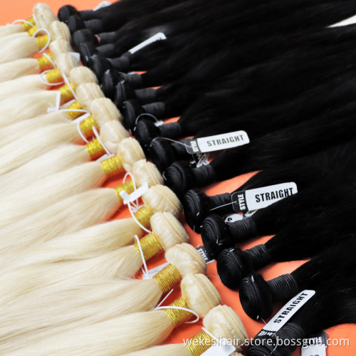 10a Natural Color Brazilian Remy Human Hair Cuticle Aligned Weaving Bundles Wholesale Virgin Hair Brazilian Double Weft Bundles